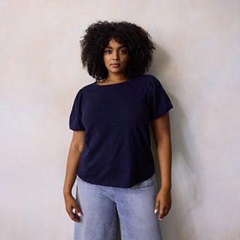 Plus Size LC Lauren Conrad Bubble Sleeve Tee