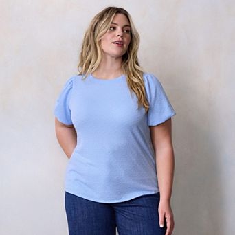 Plus Size LC Lauren Conrad Bubble Sleeve Tee