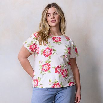 Plus Size LC Lauren Conrad Bubble Sleeve Tee