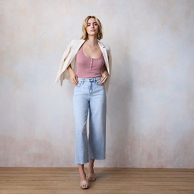 Petite LC Lauren Conrad Henley Tank Top