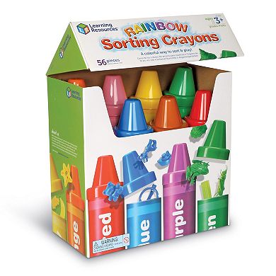 Learning Resources 8-Piece Rainbow Sorting Crayons Set