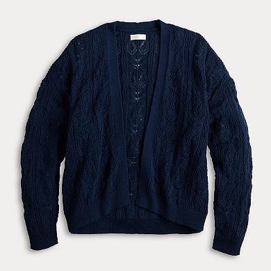 Women's LC Lauren Conrad Pointelle Open Cardigan