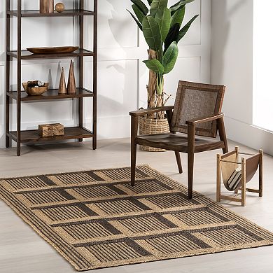 nuLOOM Aletta Geometric Tiled Jute Area Rug