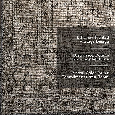 nuLOOM Hillstone Collection Traditional Vintage Medallion Area Rug