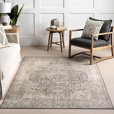 nuLOOM Hillstone Collection Traditional Vintage Medallion Area Rug