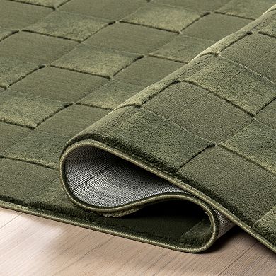 nuLOOM Alaiya Checkered Machine Washable Area Rug