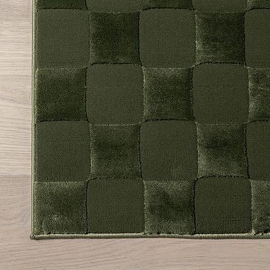 nuLOOM Alaiya Checkered Machine Washable Area Rug