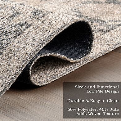 nuLOOM Hillstone Collection Traditional Vintage Medallion Area Rug