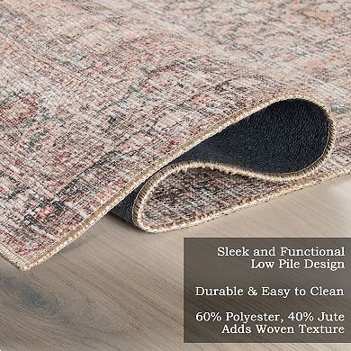 nuLOOM Hillstone Collection Traditional Vintage Medallion Area Rug