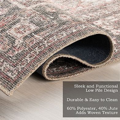 nuLOOM Hillstone Collection Traditional Vintage Medallion Area Rug