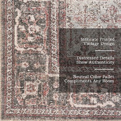 nuLOOM Hillstone Collection Traditional Vintage Medallion Area Rug