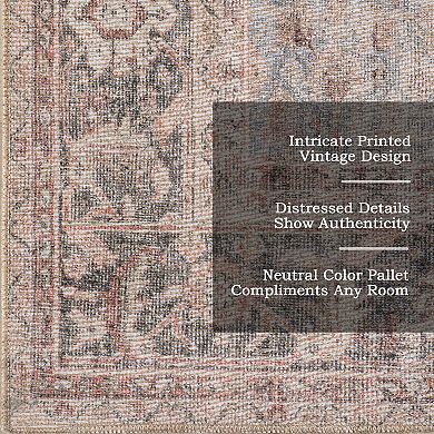 nuLOOM Hillstone Collection Traditional Vintage Medallion Area Rug