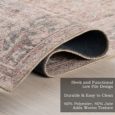 nuLOOM Hillstone Collection Traditional Vintage Medallion Area Rug