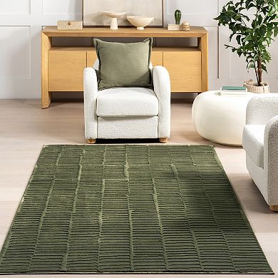 nuLOOM Kailani Geometric Machine Washable Area Rug