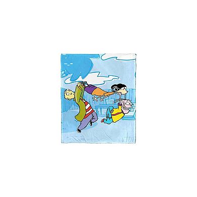 Cartoon Network Ed Edd N Eddy Running Through Silk Touch Throw Blanket 50x60 Inches