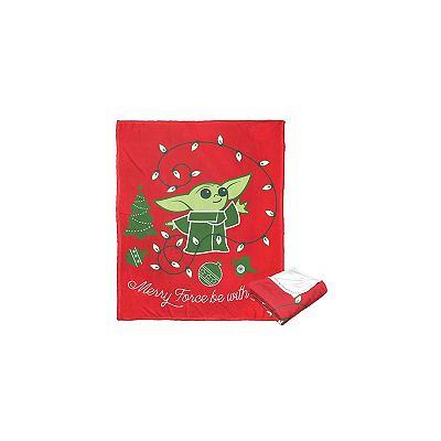 Disney Star Wars The Mandalorian Merry Force Silk Touch Throw
