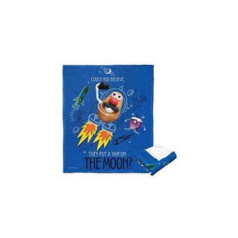 Hasbro Mr. Potato Head A Yam On The Moon Silk Touch Throw Blanket 50x60 Inches