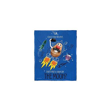 Hasbro Mr. Potato Head A Yam On The Moon Silk Touch Throw Blanket 50x60 Inches