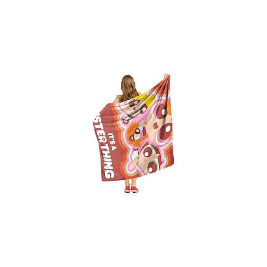 Cartoon Network Powerpuff Girls It's A Sister Thing Silk Touch Throw Blanket 50x60 Inches