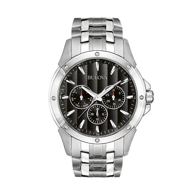 Bulova Stainless Steel Watch - 96C107 - Men, Men's, Silver Tone