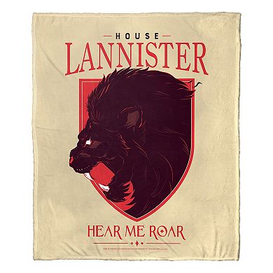 Warner Bros. Game Of Thrones House Lannister Silk Touch Throw Blanket 50x60 Inches