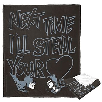 Dc Comics Batman Steal Your Heart Silk Touch Throw Blanket