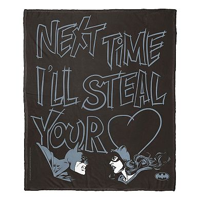 Dc Comics Batman Steal Your Heart Silk Touch Throw Blanket