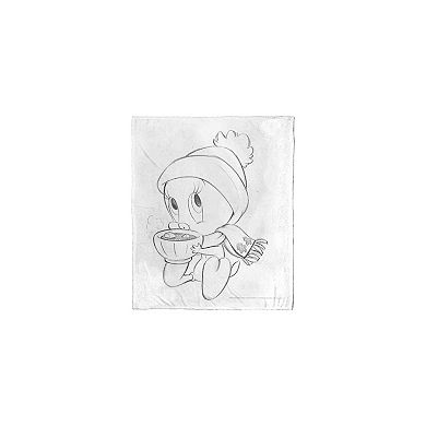Warner Bros. Looney Tunes Tweety Bird Cocoa Silk Touch Throw Blanket 50x60 Inches
