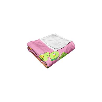 Warner Bros. Elf Four Food Groups Pink Silk Touch Throw Blanket 50x60 Inches