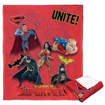 Warner Brothers Dc Superpets Super Pet Team Silk Touch Throw Blanket