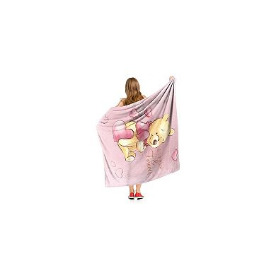Disney Winnie the Pooh Love Always Pooh Silk Touch Throw Blanket 50x60 Inches