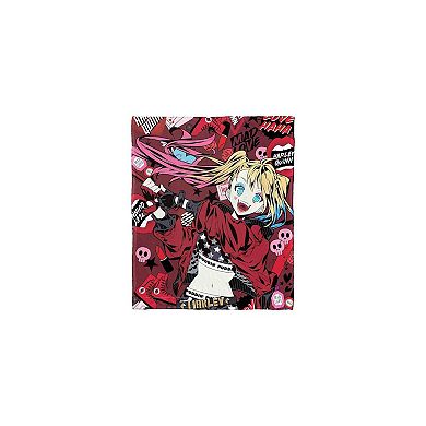 Dc Comics Batman Harley Quinn's Crazy Silk Touch Throw Blanket