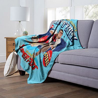 Warner Brothers Dc Superpets Walk O Clock Silk Touch Throw Blanket