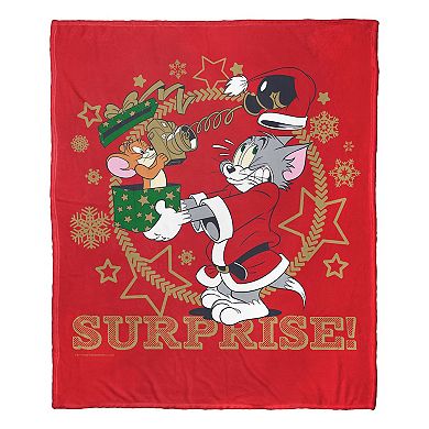 Warner Bros. Tom And Jerry Surprise Silk Touch Throw Blanket 50x60 Inches