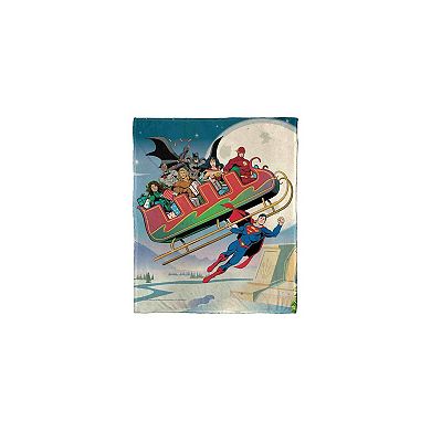 Warner Bros. Justice League Super Sleigh Silk Touch Throw Blanket 50x60 Inches
