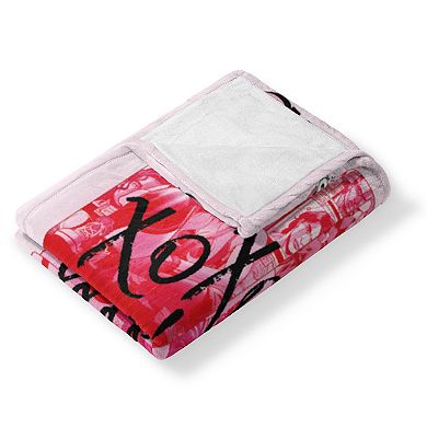 Dc Comics Batman Pink Harley Quinn Panels Silk Touch Throw Blanket