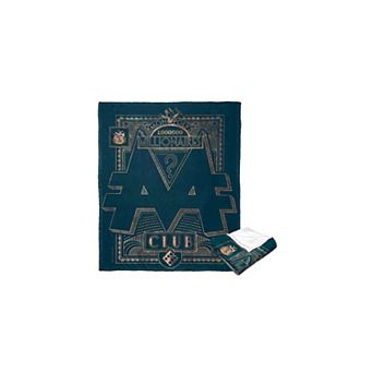 Hasbro Monopoly Millionare Club Silk Touch Throw Blanket 50x60 Inches