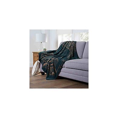 Hasbro Monopoly Millionare Club Silk Touch Throw Blanket 50x60 Inches