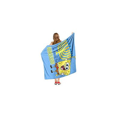 Spongebob I'm Ready For Hanukkah Silk Touch Throw Blanket