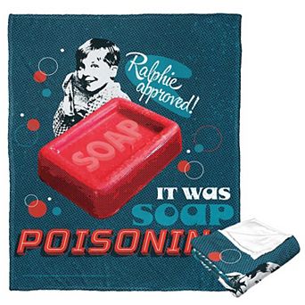 Warner Bros. A Christmas Story Soap Poisoning Silk Touch Throw Blanket 50x60 Inches