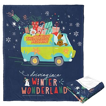 Warner Bros. Scooby-Doo Driving In A Winter Wonderland Silk Touch Throw Blanket 50x60 Inches