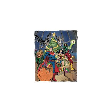 Warner Bros. Justice League Holiday Team Work Silk Touch Throw Blanket 50x60 Inches