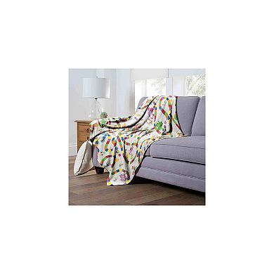 Hasbro Candyland Walk Through Candyland Silk Touch Throw Blanket