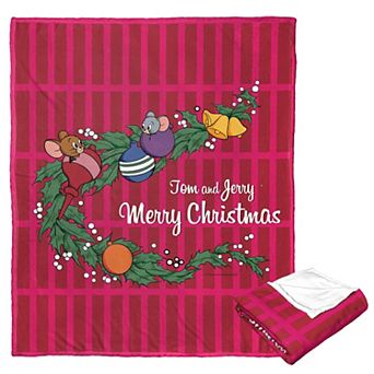 Warner Bros. Tom And Jerry Merry Christmas Silk Touch Throw Blanket 50x60 Inches