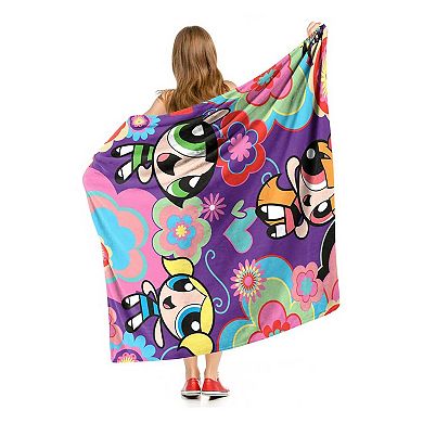 Cartoon Network Powerpuff Girls Flower Explosion Silk Touch Throw Blanket 50x60 Inches