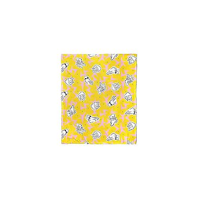 Cartoon Network Johnny Bravo Johnny And Friends Silk Touch Throw Blanket 50x60 Inches