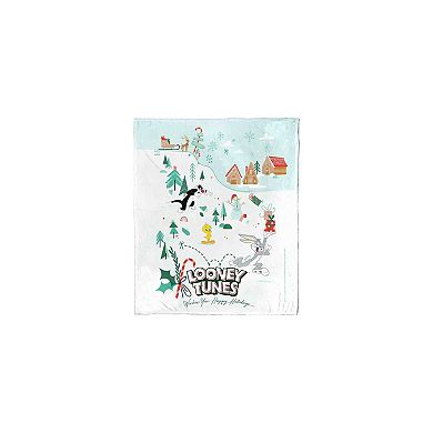Warner Bros. Looney Tunes Looney Holidays Silk Touch Throw Blanket 50x60 Inches