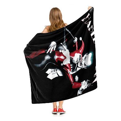 Dc Comics Batman Harley Quinn Mad Love Cover Silk Touch Throw Blanket