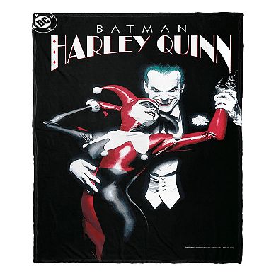 Dc Comics Batman Harley Quinn Mad Love Cover Silk Touch Throw Blanket