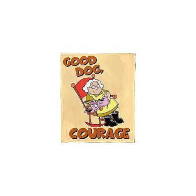 Cartoon Network's Courage The Cowardly Dog Good Dog Courage Silk Touch Throw Blanket
